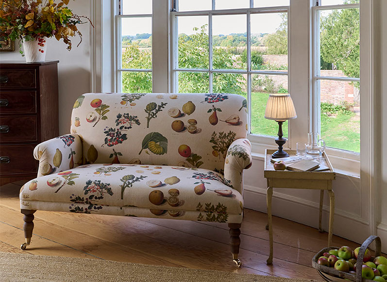 Midhurst 2 Seater Sofa in V&A Collection Botanical Collage All Over